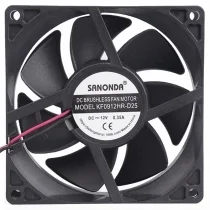 SANONDA KF0912HR-D25 12V 0.35A 2 Wires Axial Fan
