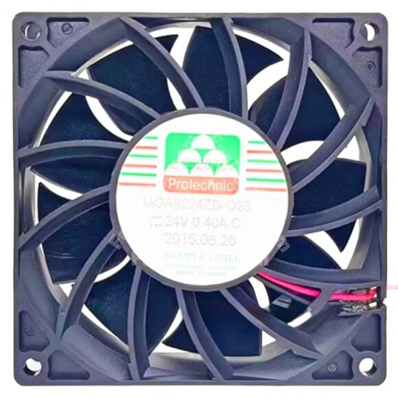 Protechnic MGA9224ZB-O25 DC 24V 0.40A 2 Wires 9225 Axial Cooling Fan