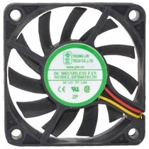 YOUNG LIN DFB601012H 12V 2.5W 2 / 3 Wires Axial Fan