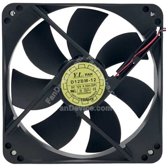 YaLn Fan D12BM-12 DC 12V 0.30A 2 / 3 Wires 12025 Axial Cooling Fan