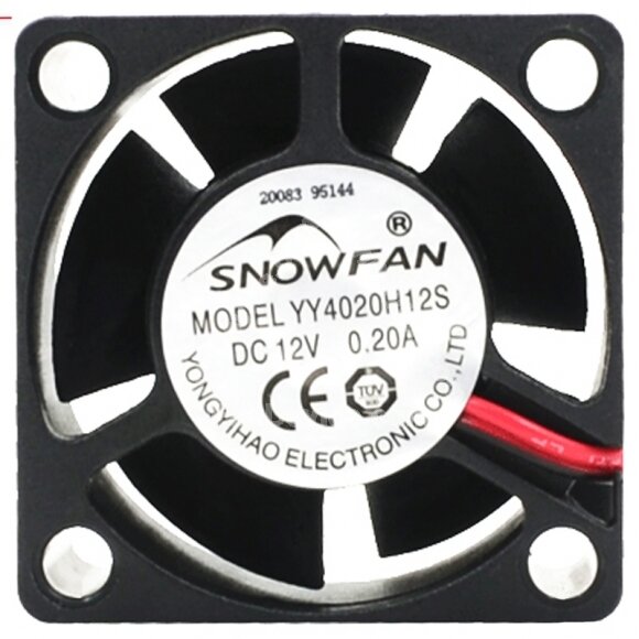 SNOWFAN YY4020H12S DC 12V 0.20A 2 Wires Axial Cooling Fan