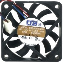 AVC DASA0610B2M DC 12V 0.20A 3 Wires 6010 Ball Bearing Axial Cooling Fan