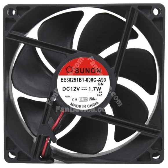 Sunon EE80251B1-000C-A99 12V 1.7W 2 / 3 Wires Axial Fan