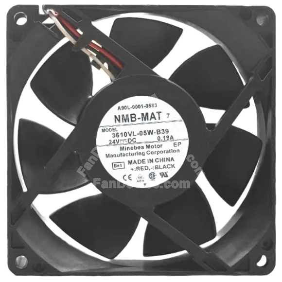 NMB-MAT 3610VL-05W-B39 24V 0.19A 3 Wires Cooling Fan