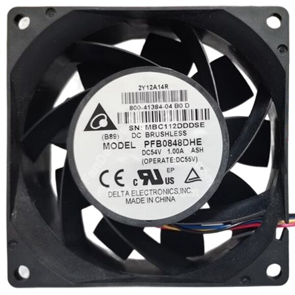 Delta PFB0848DHE 54V 1.00A 4 Wires Brushless Cooling Fan