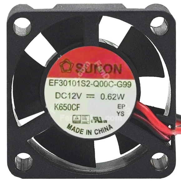 Sunon EF30101S2-Q00C-G99 12V 0.62W 2 / 3 Wires Cooling Fan