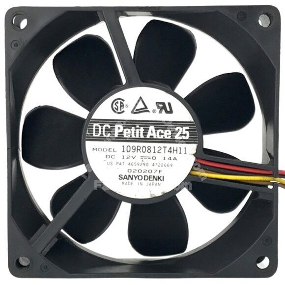 Sanyo 109R0812T4H11 12V 0.14A 2 / 3 / 4 Wires Cooling Fan