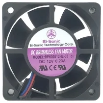 Bi-Sonic BP602512HL-03 12V 0.23A 2 Wires Cooling Fan