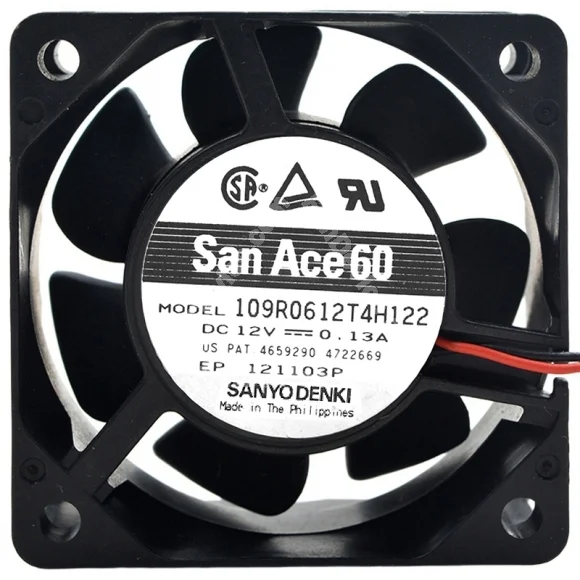 Sanyo 109R0612T4H122 12V 0.13A 2 / 3 Wires Cooling Fan