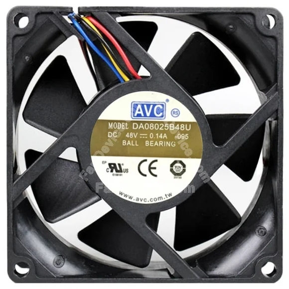 AVC DA08025B48U 48V 0.14A Ball Bearing Axial Cooling Fan