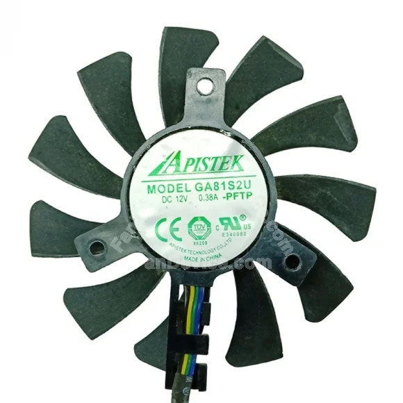 APISTEK GA81S2U 12V 0.38A 4 Wires Axial Cooling Fan