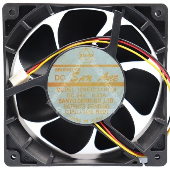 Sanyo 109E1224HI44 24V 0.25A 3 Wires Axial Cooling Fan