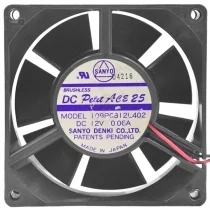 Sanyo 109P0812L402 12V 0.06A 2 Wires Axial Cooling Fan