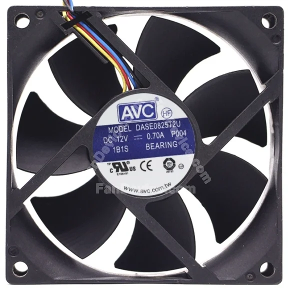 AVC DASE0825T2U 12V 0.70A 4 Wires Axial Cooling Fan