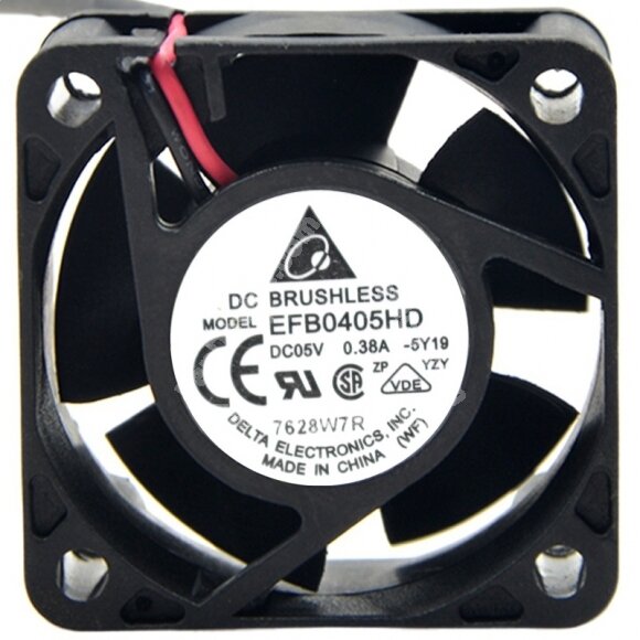 Delta EFB0405HD 5V 0.38A 2 Wires Axial Cooling Fan