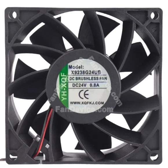 HY-XQF X9238G24UB 24V 0.8A 2 Wires Axial Cooling Fan