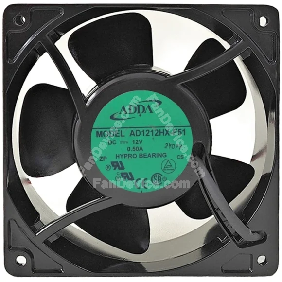 ADDA AD1212HX-F51 12V 0.50A 2 / 3 Wires Axial Cooling Fan