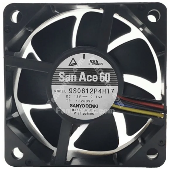 Sanyo 9S0612P4H17 12V 0.14A 2 / 3 / 4 Wires Cooling Fan