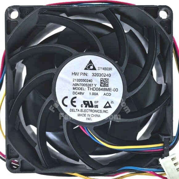 Delta THD0848ME-00 48V 1.00A 4 Wires Axial Cooling Fan