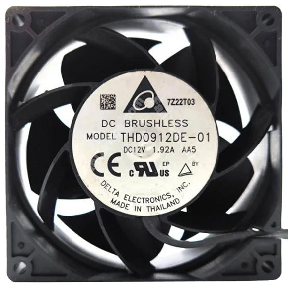 Delta THD0912DE 12V 1.92A 4 Wires Axial Cooling Fan