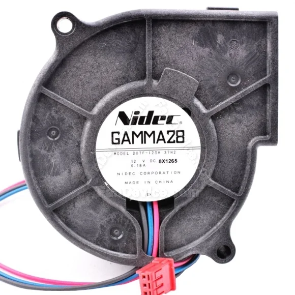 Nidec GAMMA28 D07F-12SH 37H2 12V 0.18A 3 Wires Blower Cooling Fan