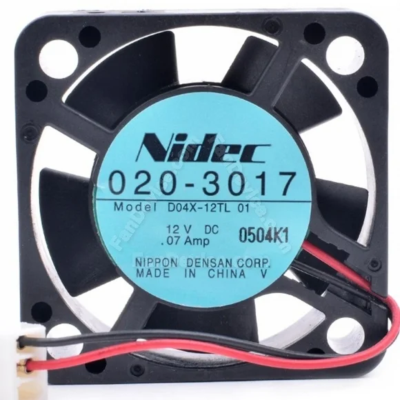 Nidec D04X-12TL 01 DC 12V 0.07AMP 2 Wires Axial Cooling Fan