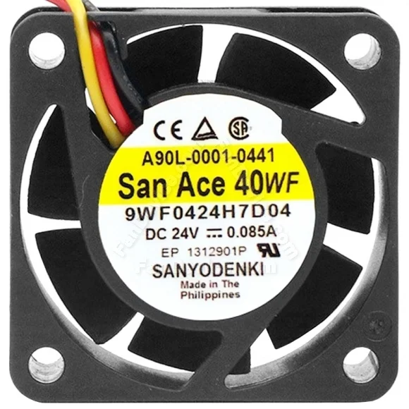 Sanyo 109P0424H7D04 A90L-0001-0441 24V 0.085A 3 Wires Cooling Fan