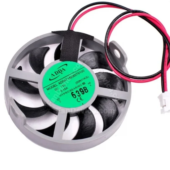 ADDA AD04712HX079100 12V 0.15A 2 Wires HYPRO Bearing Cooling Fan