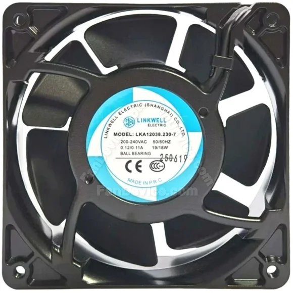 LINKWELL LKA12038.230-7 200-240V 0.12/0.11A 19/18W Ball Bearing Cooling Fan