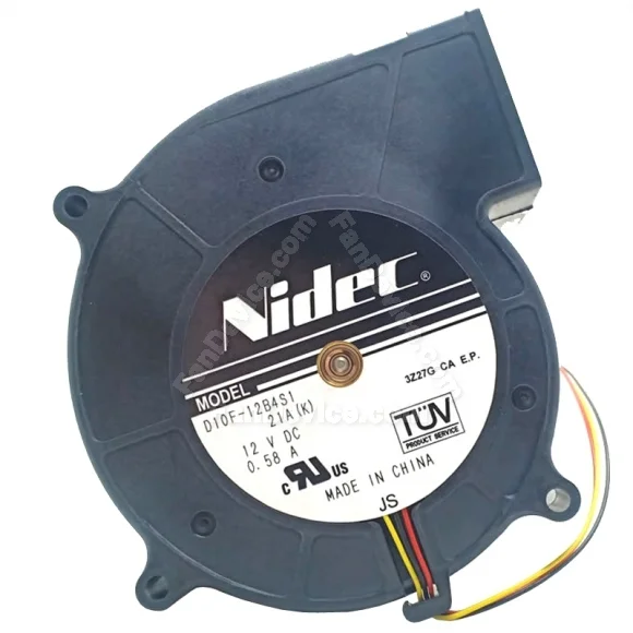 Nidec D10F-12B4S1 21A(K) DC 12V 0.58A 3 Wires Blower Cooling Fan