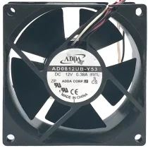 ADDA AD0812UB-Y53 DC 12V 0.38A 3 Wires Axial Cooling Fan
