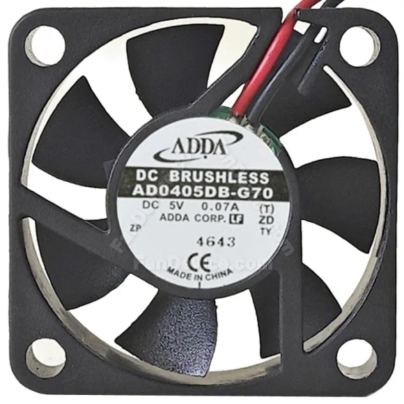 ADDA AD0405DB-G70 5V 0.07A DC Brushless 2 Wires Axial Cooling Fan
