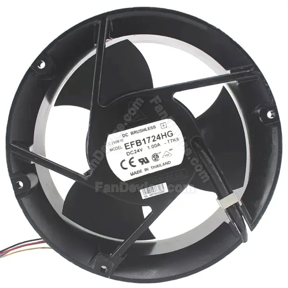 Delta EFB1724HG 24V 1.00A DC Brushless 4 Wires Axial Cooling Fan
