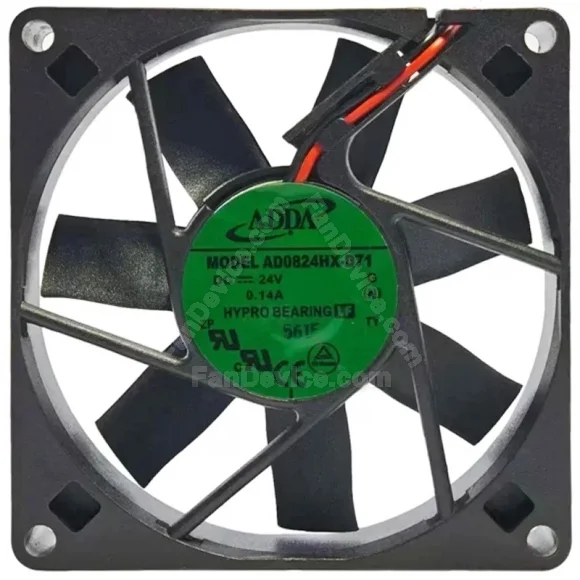 ADDA AD0824HX-D71 24V 0.14A 2 Wires HYPRO Bearing Cooling Fan