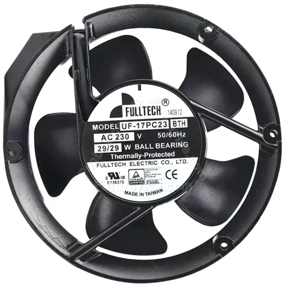 FULLTECH UF-17PC23 BTH 230V 29W Ball Bearing Thermally Protected Cooling Fan