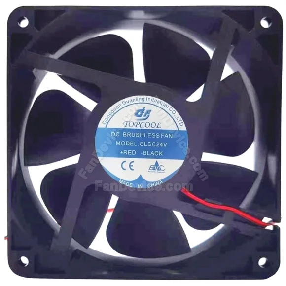 TOPCOOL GLDC24V 24V 2 Wires DC Brushless Axial Cooling Fan