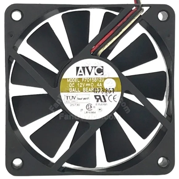 AVC F7015B12U 12V 0.4A 3 Wires Ball Bearing Axial Cooling Fan