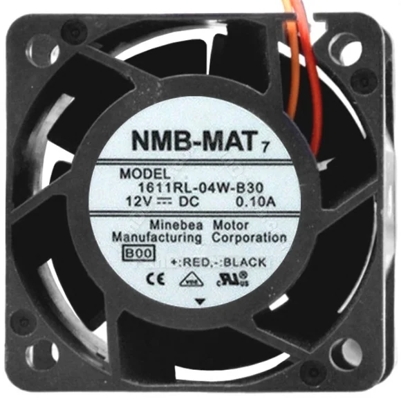 NMB-MAT 1611RL-04W-B30 DC 12V 0.10A 2 Wires Axial Cooling Fan
