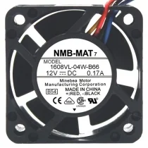 NMB-MAT 1608VL-04W-B66 DC 12V 0.17A 4 Wires Axial Cooling Fan