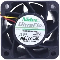 Nidec W40S12BS8AB5-52 DC 12V 0.24A 3 Wires Axial Cooling Fan