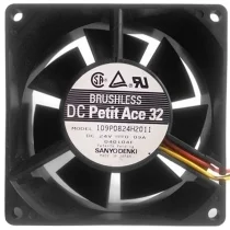 Sanyo 109P0824H2011 24V 0.09A DC Brushless 3 Wires Axial Cooling Fan