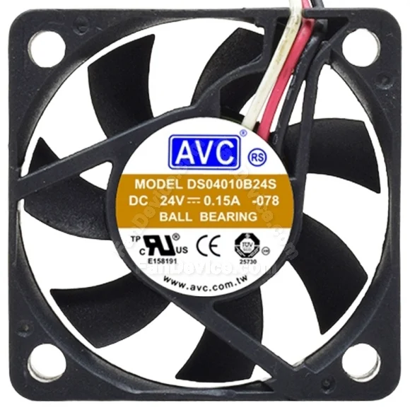 AVC DS04010B24S 24V 0.15A 3 Wires Ball Bearing Cooling Fan