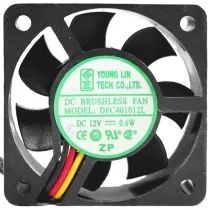 YOUNG LIN DFC401012L 12V 0.6W DC Brushless 3 Wires Axial Cooling Fan