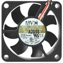 AVC C5010B12H DC 12V 0.15A 3 Wires Ball Bearing Axial Cooling Fan