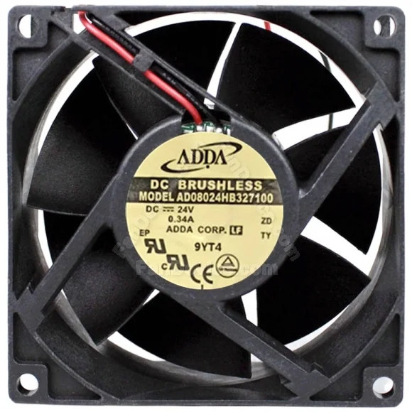 ADDA AD08024HB327100 24V 0.34A DC Brushless 2 Wires Axial Cooling Fan