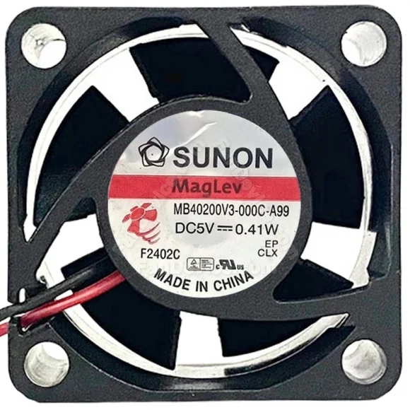 Sunon MB40200V3-000C-A99 DC 5V 0.41W 2 Wires Maglev Cooling Fan
