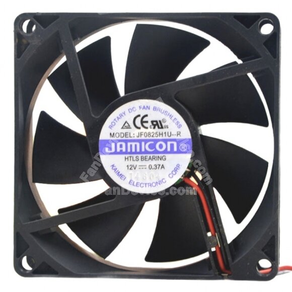 JAMICON JF0825H1U-R DC 12V 0.37A 8025 HTLS Bearing Axial Cooling Fan