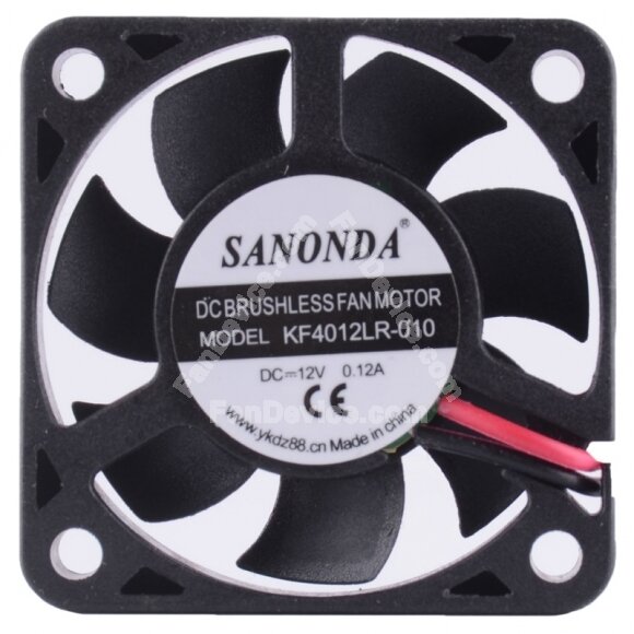 SANONDA KF4012LR-010 DC 12V 0.12A 2 Wires Brushless Axial Cooling Fan