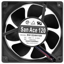 Sanyo Denki 9G1224H108 DC 24V 0.22A 2 Wires 12038 Axial Cooling Fan