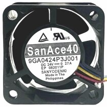Sanyo Denki 9GA0424P3J001 DC 24V 0.27A 4028 Axial Cooling Fan